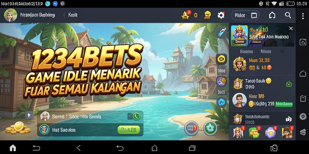 Screenshot gameplay 1234BETS menampilkan aksi idle yang menarik.