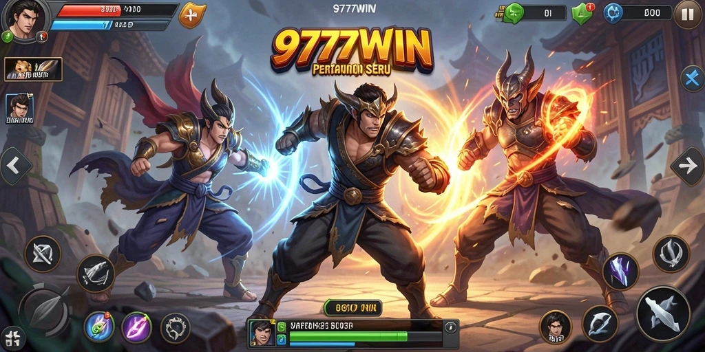 Screenshot gameplay <strong>9777WIN</strong> menampilkan aksi pertarungan yang mendebarkan.