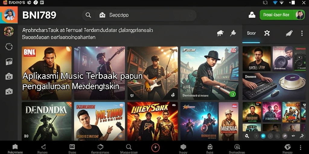 Tampilan gameplay musik BNI789 dengan antarmuka yang ramah pengguna.