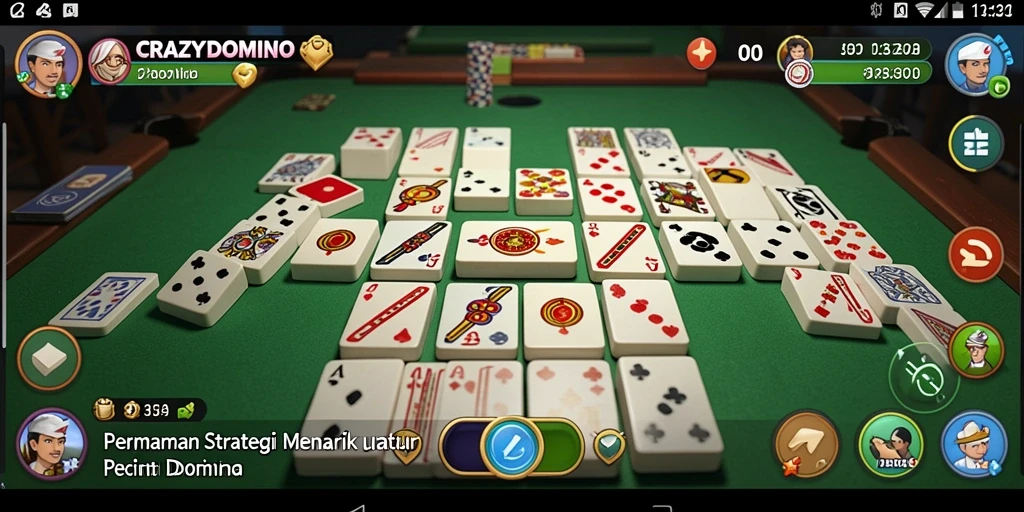 Tampilan gameplay seru dari CRAZYDOMINO dengan strategi yang mendebarkan.