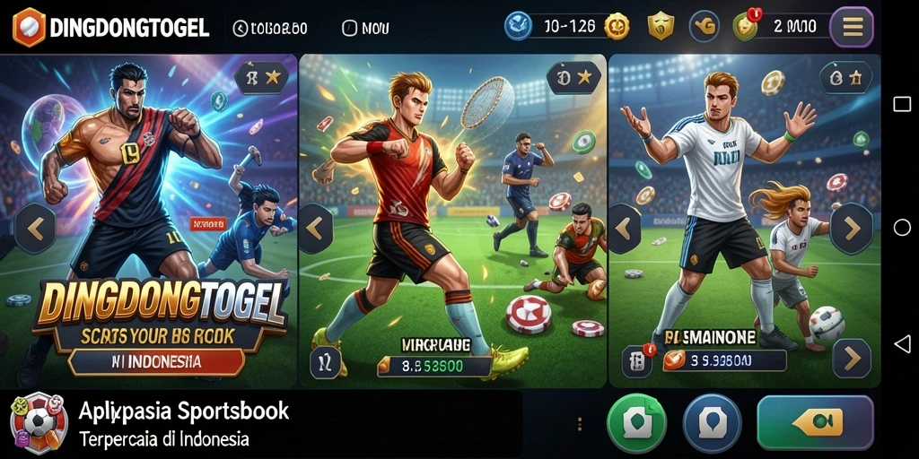 Tampilan antarmuka DINGDONGTOGEL dengan berbagai pilihan taruhan.