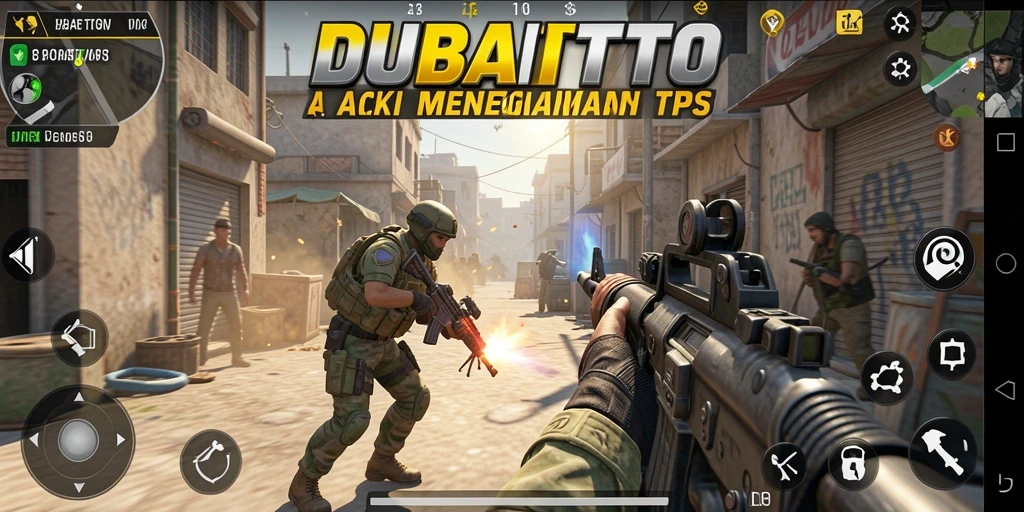 Gameplay DUBAITOTO dalam pertempuran TPS yang mendebarkan dan intens.