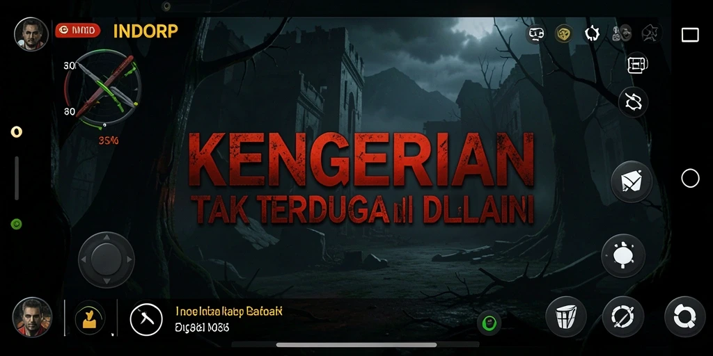 Tampilan gameplay mencekam INDORP dengan suasana Horror yang kental.