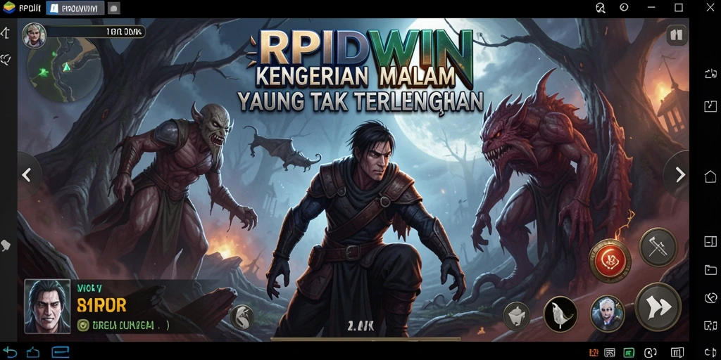Tangkapan layar gameplay menampilkan suasana Horror yang mencekam.