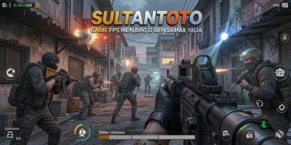 Gameplay seru dalam SULTANTOTO dengan aksi tembak-menembak yang intens.